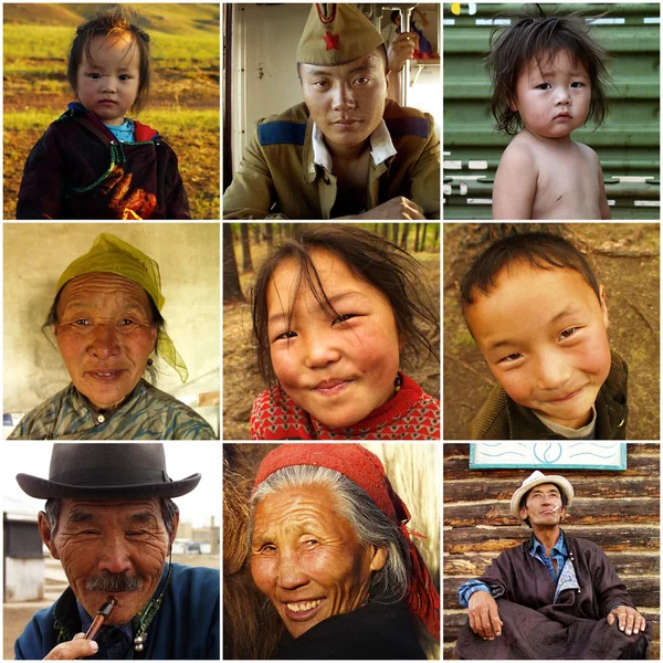 Various portraits of people living in Ulan Bator, Mongolia