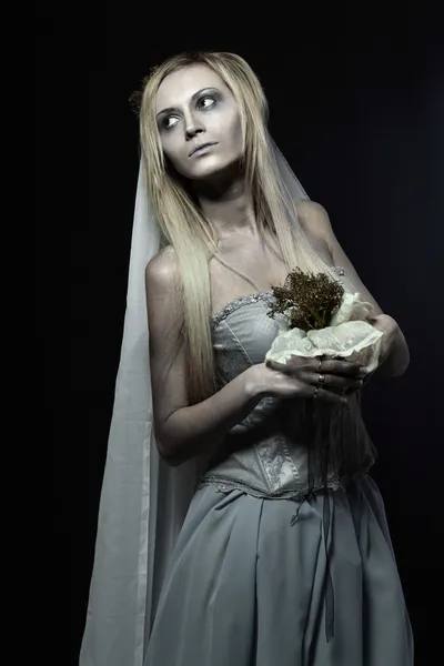 Beautiful zombie corpse bride