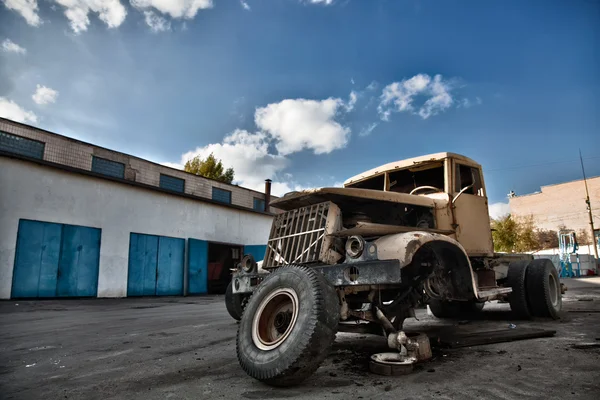 Old broken truck in HDR