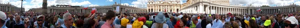 ROME, VATICAN - April 28, 2014: polish pilgrims listen to the ma