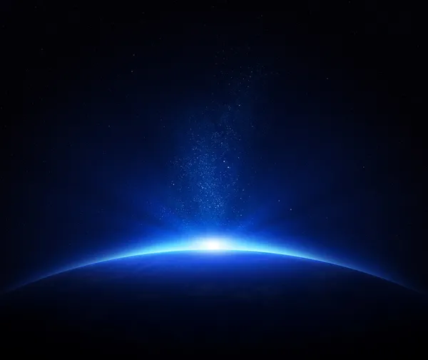 Earth sunrise in space