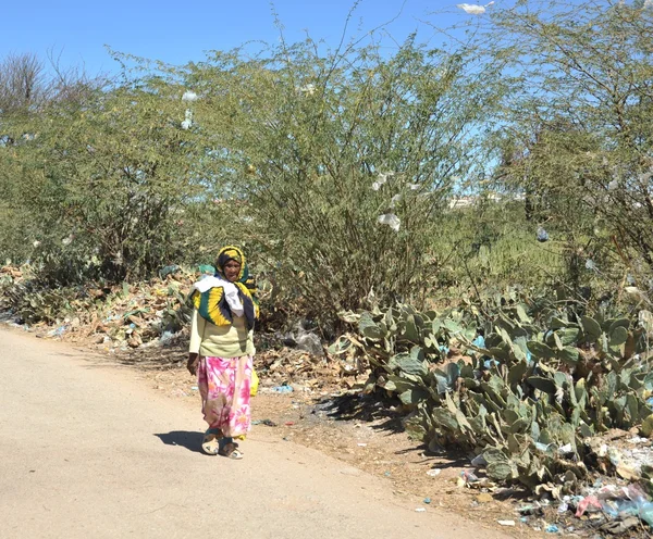 Camp for African refugees and displaced people on the outskirts of Hargeisa in Somaliland under UN auspices.