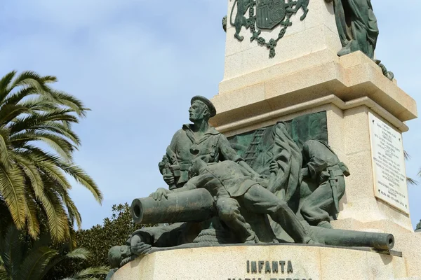 Monument on the square of Heroes de Cavite sailors perished in battles with the Americans in 1898  in Cavite and Sant Iago de Cuba.