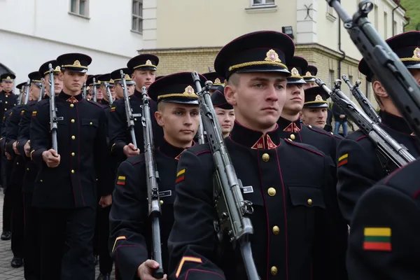 The swearing-in of the Lithuanian military Academy.