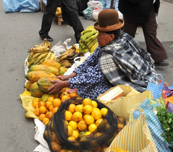 Women selling on the street of La Paz.