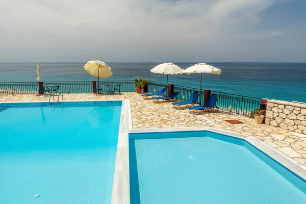 Swimming pool in luxury resort