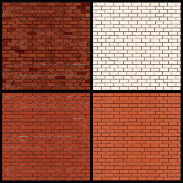 Brick Wall Variants. Seamless Vector Patterns