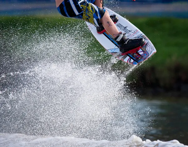 MELBOURNE, AUSTRALIA - MARCH 12: Closeup of action from the wakeboarding event