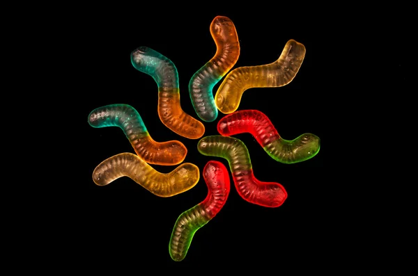 Gummy jelly candy worms