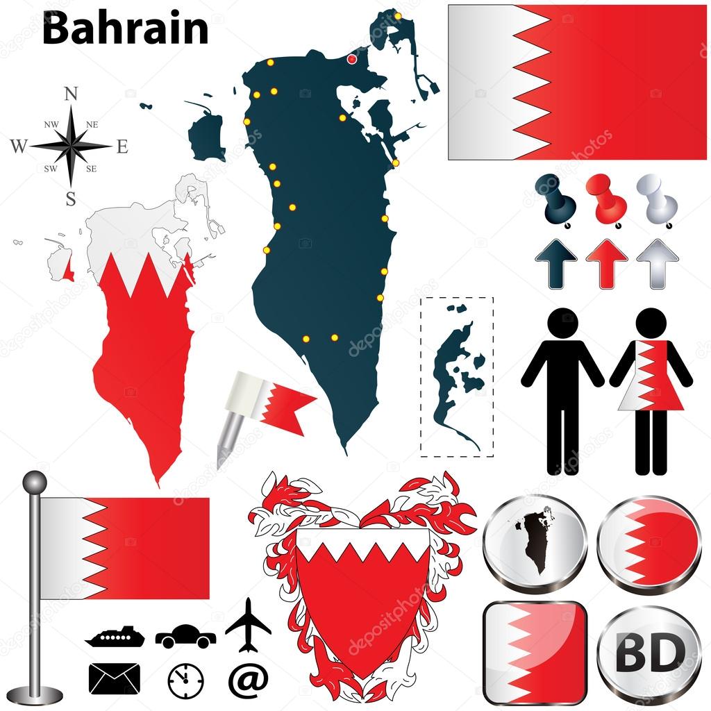 Vector map Bahrain