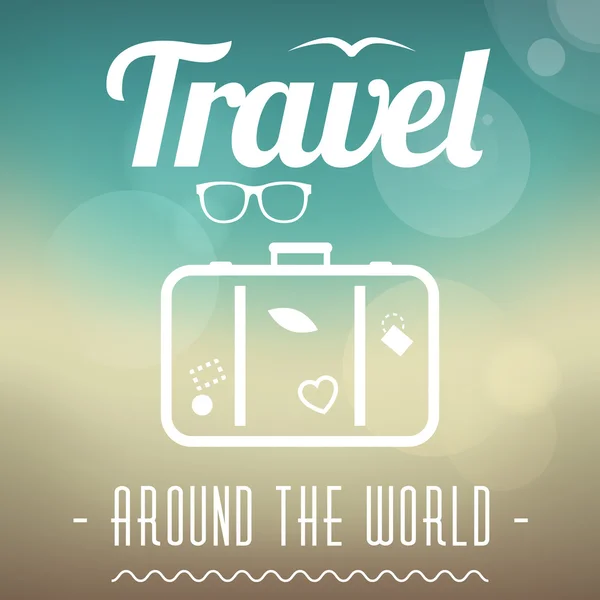 Travel vector postcard Описание: Travel around the world vecto