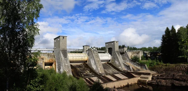 View of a hydroelectric power station dam
