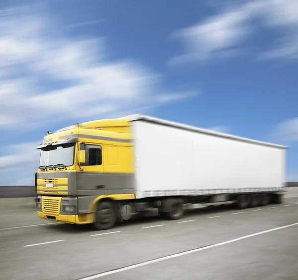 White truck on highway