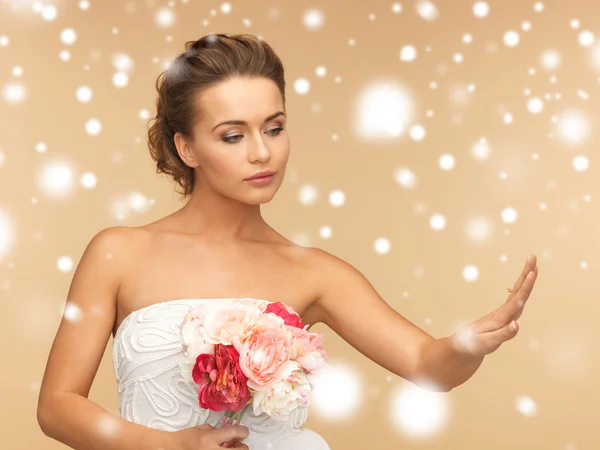 Bride with wedding ring