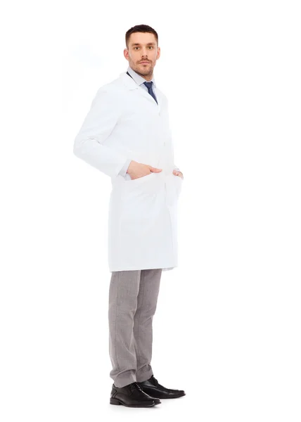 Male doctor in white coat