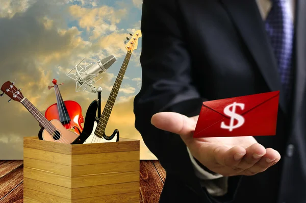 Entertainment industry make benefit, Music school concept