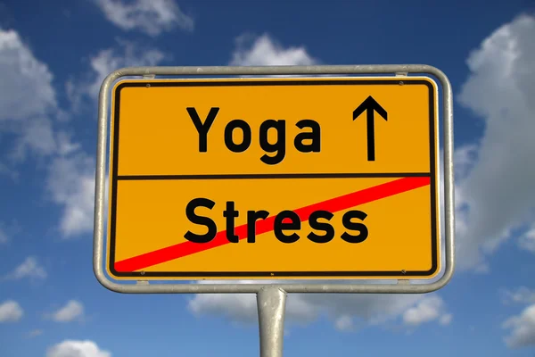 German road sign stress and Yoga