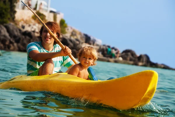 Sea kayaking with children