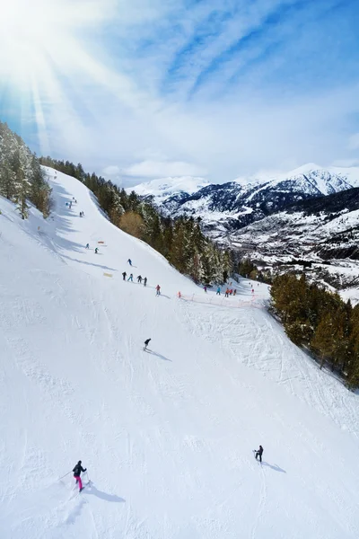 Ski mountain slopes