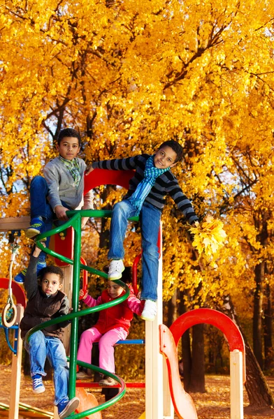 Four black boys and girl