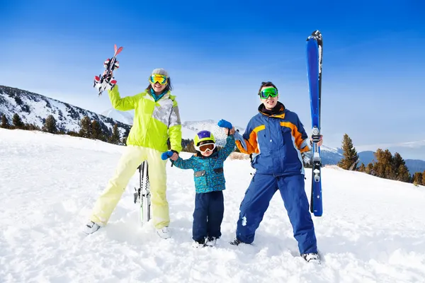 Family in ski masks