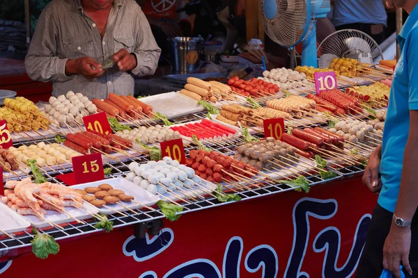 Bangkok, Thailand, September 24. Street tray with food in Thaila