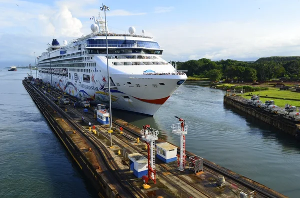 Cruise Ship Entering the Panama Canal