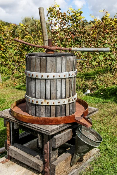 Antique wooden wine press