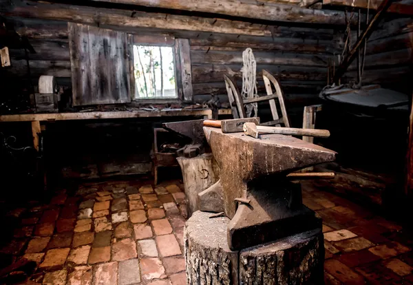 Farrier tools in ancient smithy
