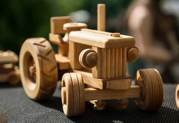 Small wooden toy car