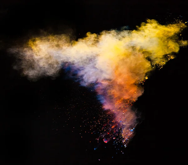 Colored powder in freeze motion