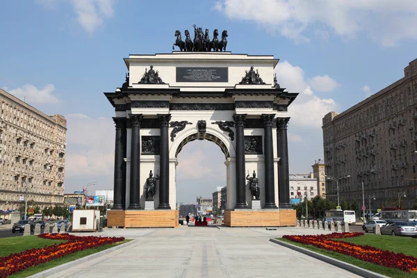 Triumphal Arch in Moscow, built in honor of the victory of the Russian in the war of 1812. Kutuzov Avenue in Moscow.