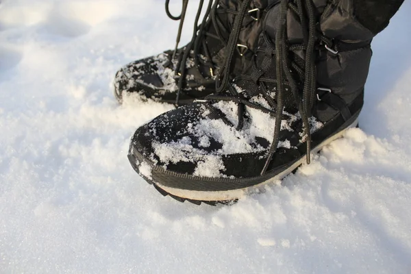 Winter Boots On Snow