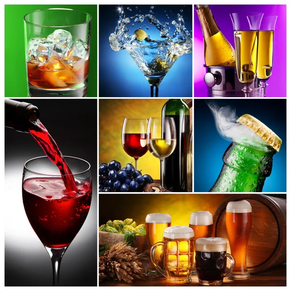 Collection of images of alcohol in different ways.