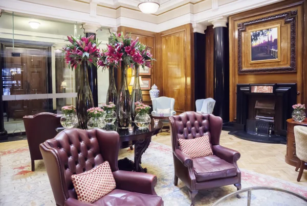 Retro room in classic hotel interior