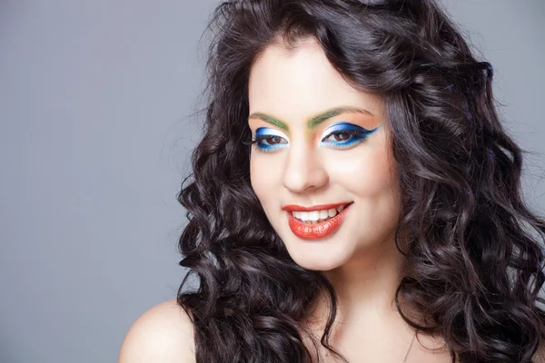 Beautiful indian girl with creative makeup
