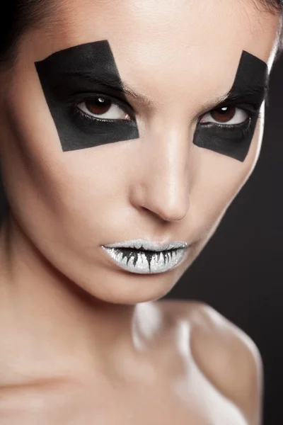 Creative make-up of fashion lady, close-up shot