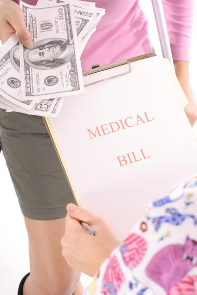 Shot of medical bills