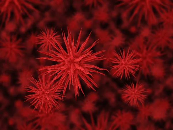 Virus molecule close up