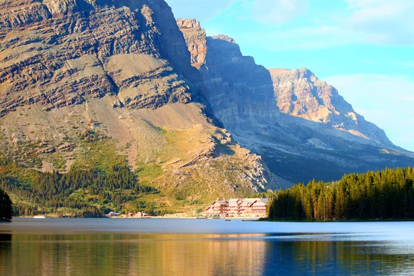 Many Glacier Hotel on Swiftcurrent Lake