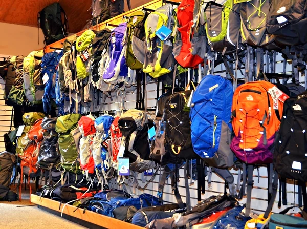 Backpacks in a Store