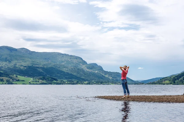 Enjoyment  - free happy woman enjoying landscape