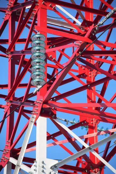 Electricity pylon elements close-up in details