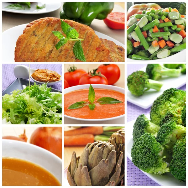 Vegan meals collage