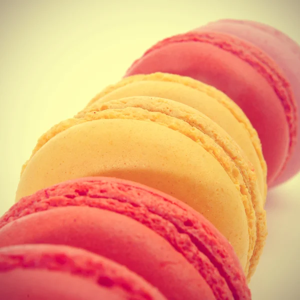 Macarons with a retro filter effect