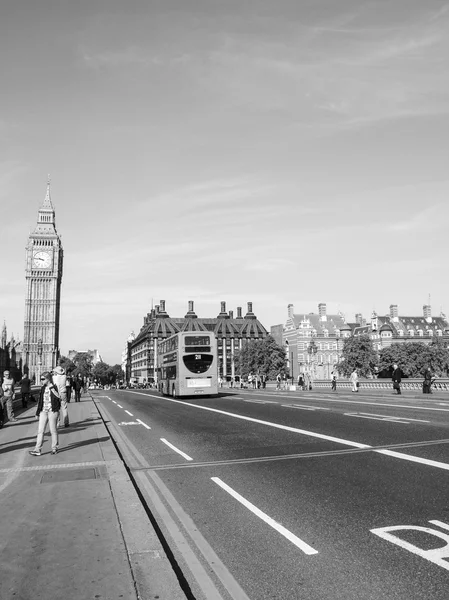 Black and white Westminster Bridge