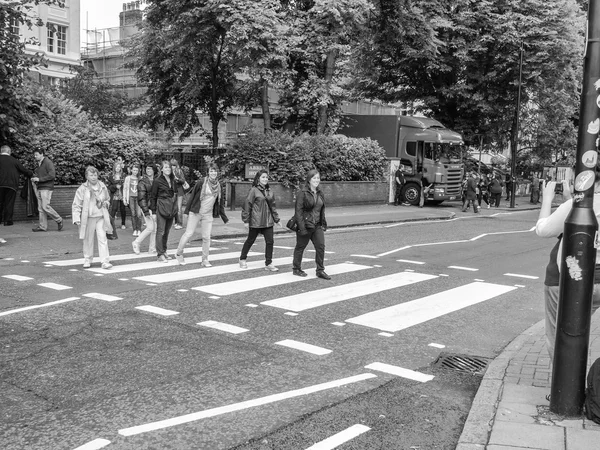 Black and white Abbey Road London UK