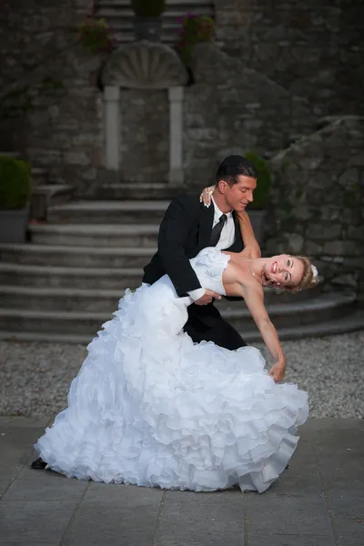 Bride and groom dancing their first dance