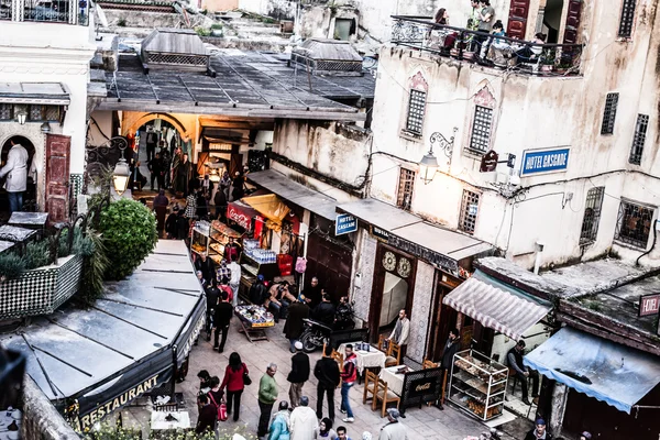 Bab Bou Jeloud gate (The Blue Gate) located at Fez, Morocco