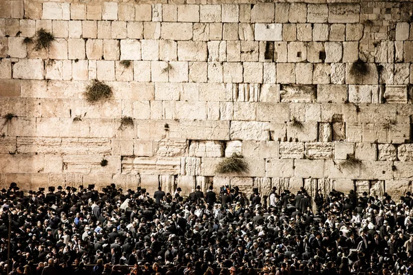 Prayers at the Western Wall, Jerusalem, Israel.